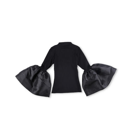 Marques'Almeida Womens Turtleneck Blouse Mikado Puff Longsleeve Black XS RRP 255 — View 7
