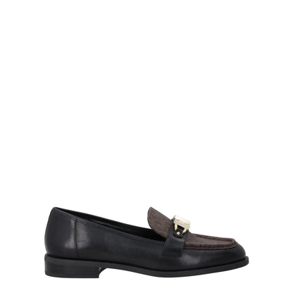 MICHAEL KORS Womens Tiegan Leather Loafer Slip On Black Size UK 3 RRP 190