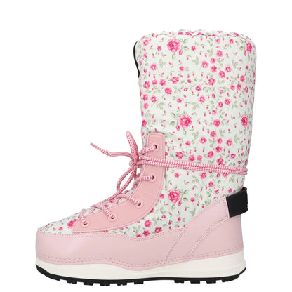 BOGNER Womens Snow Boots Pink Synthetic Laced Mid Calf Multi Pattern UK 5 RRP275 — View 4