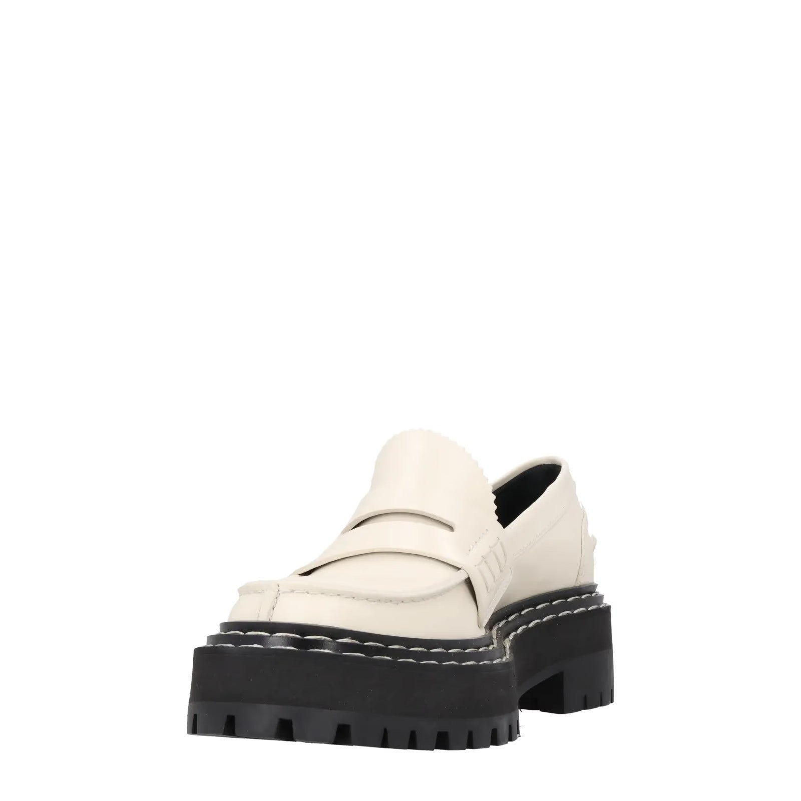 PROENZA SCHOULER Womens White Leather Platform Loafers Slip On UK 4.5 RRP 810 — View 3