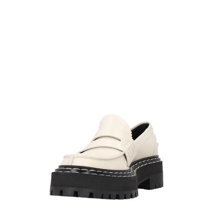 PROENZA SCHOULER Womens White Leather Platform Loafers Slip On UK 4.5 RRP 810 — View 3