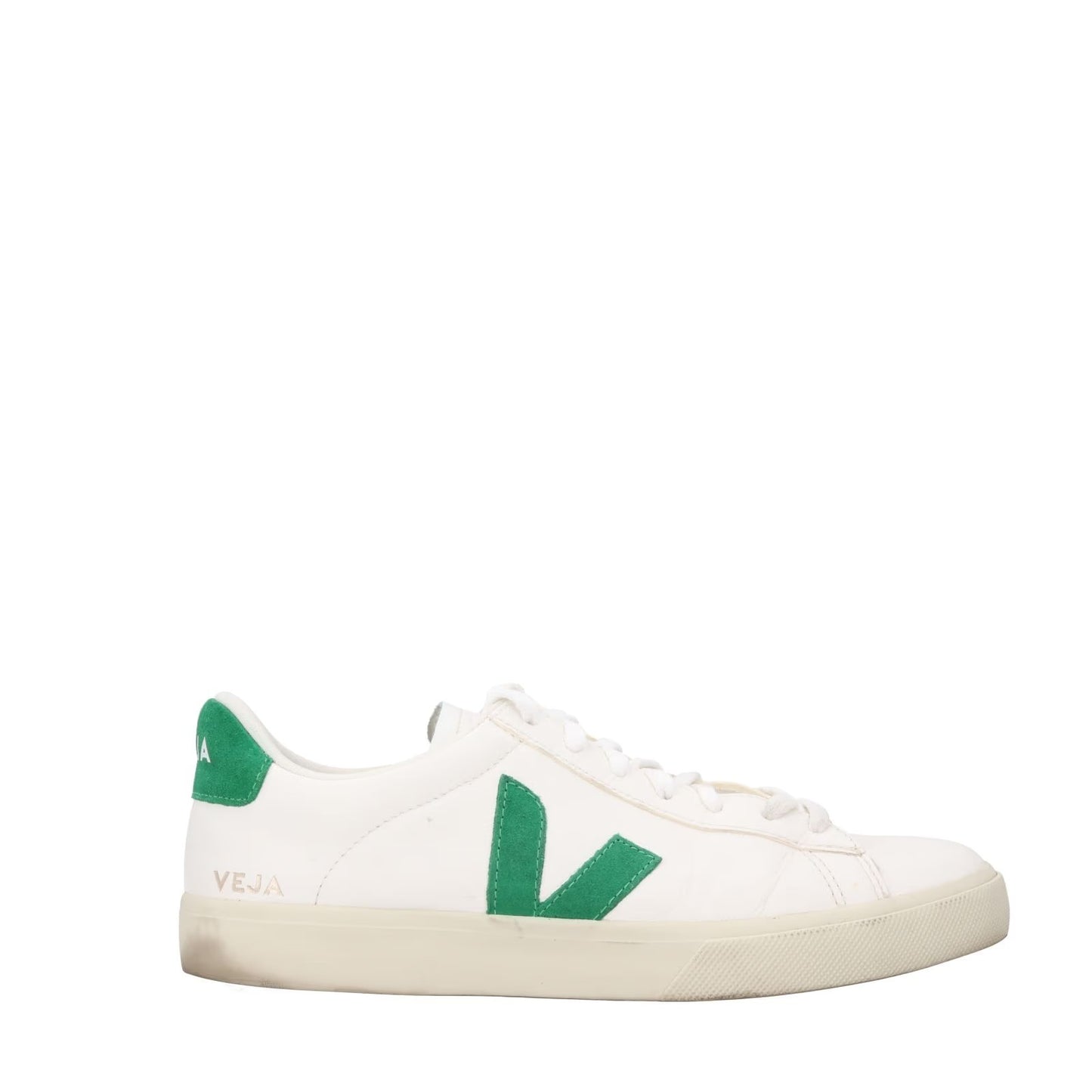 VEJO Womens Campo Paros Sneakers Low Top Lace Up White Green Leather UK 9 RRP136