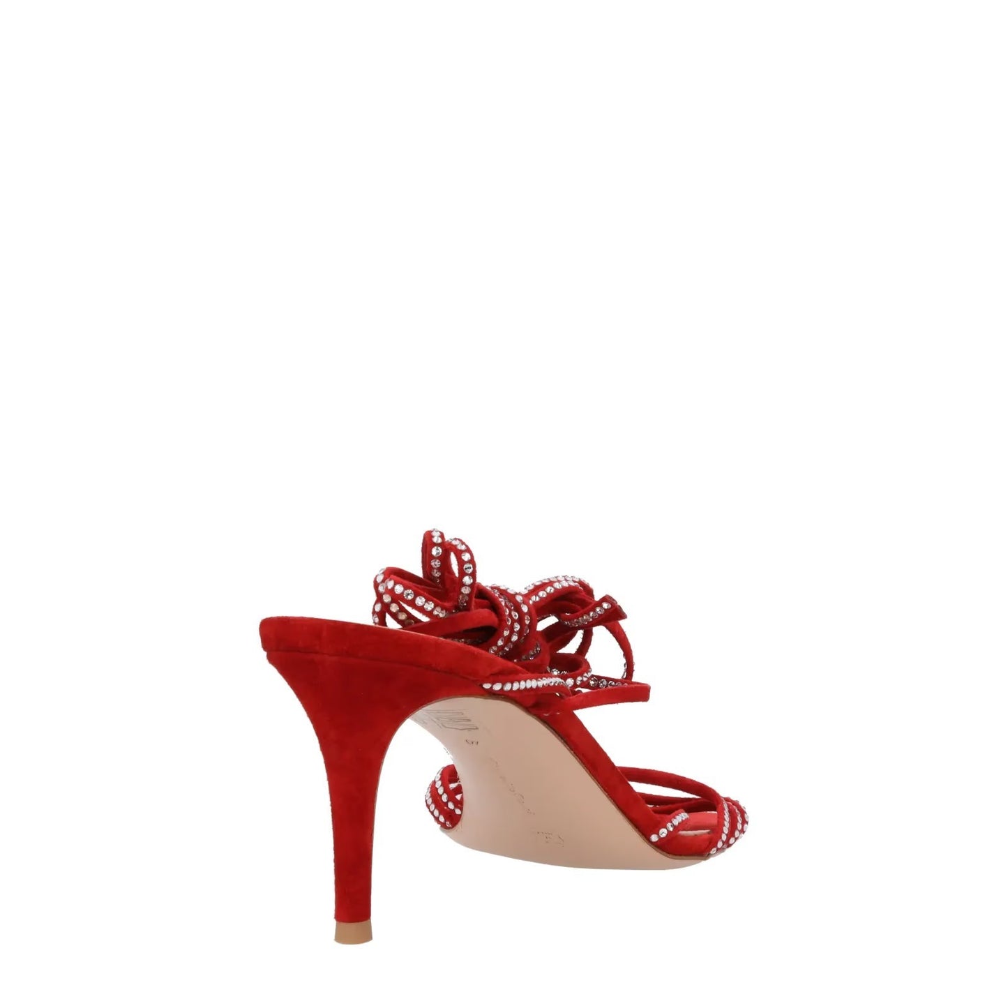 GIANVITO ROSSI Womens Red Stiletto Sandal Leather Strappy Square Toe UK7 RRP1099 — View 6
