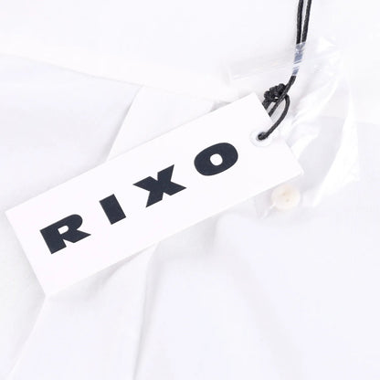 RIXO Womens Ravello Blouse Collared Palm Embroidered Short Puff Sleeve 14 RRP175 — View 8
