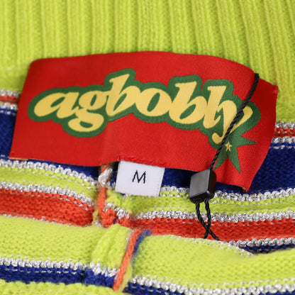 AGBOBLY Mens Multi-Stripe Knit Bermuda Shorts Multicoloured Knit Size L RRP 785 — View 5