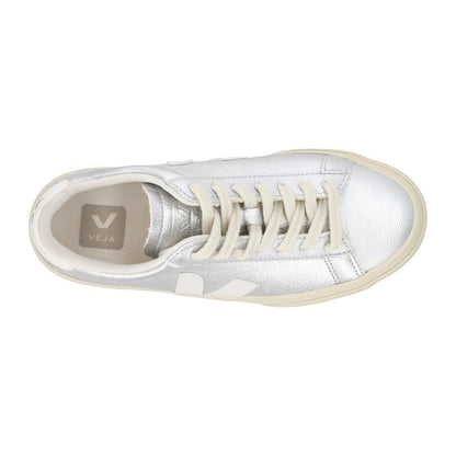 Veja Womens Campo Silver Metallic Sneakers Low Top Lace Up UK 10 RRP 119 — View 7