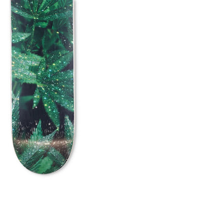 SARA SHAKEEL Skateboard Deck Wood Printed Design Green Black Size 8 RRP 150 — View 4