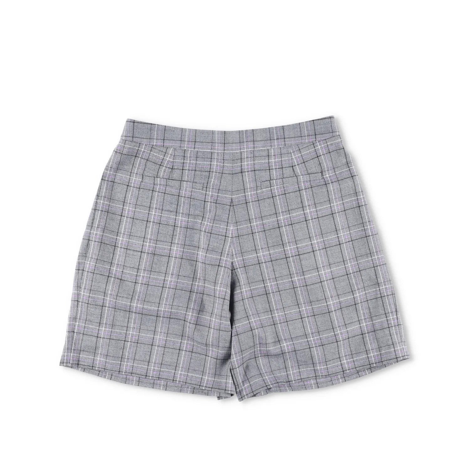 TIBI Womens Plaid Paperbag Shorts Cotton Tie Belt Pleated Front Size 6 RRP 200 — View 3