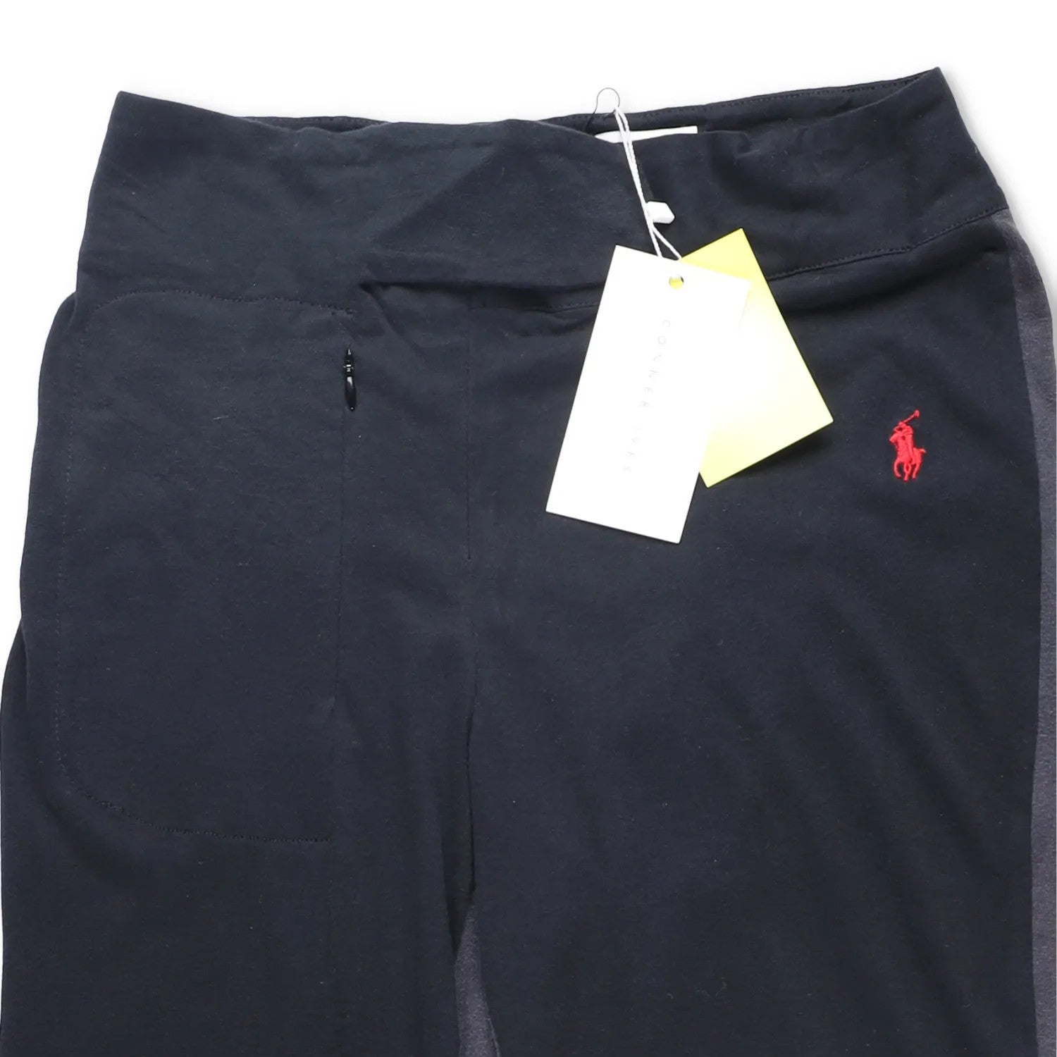 CONNER IVES Womens Flared Joggers Mixed Vintage Fibre Black Logo Size L RRP 250 — View 6