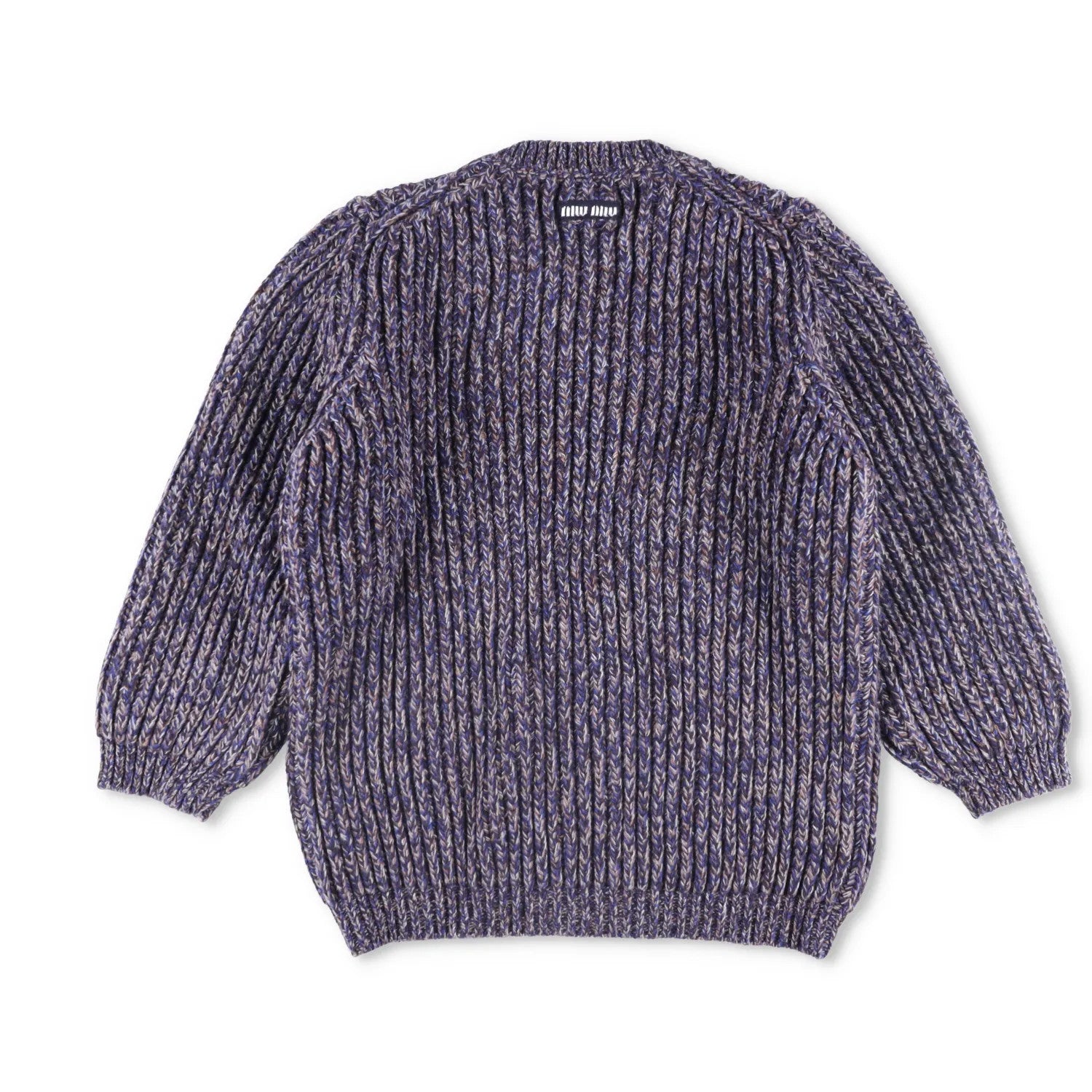 MIU MIU Mens Lambswool Rib Crewneck Jumper Pullover Blue Size 50 RRP 1170 — View 5