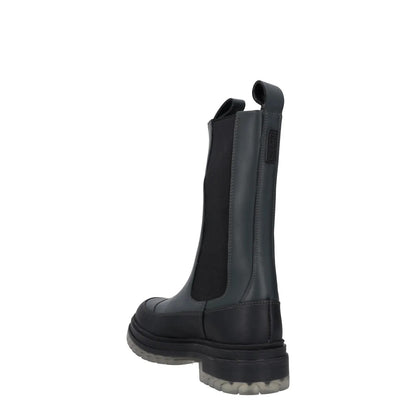 HAVVA MUSTAFA Womens Chelsea Platform High Boots Green Leather UK 5 RRP 300 — View 5