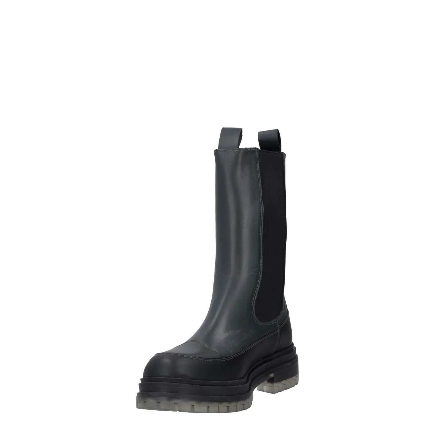 HAVVA MUSTAFA Womens Chelsea Platform High Boots Green Leather UK 5 RRP 300 — View 3