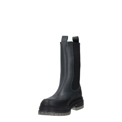 HAVVA MUSTAFA Womens Chelsea Platform High Boots Green Leather UK 5 RRP 300 — View 3
