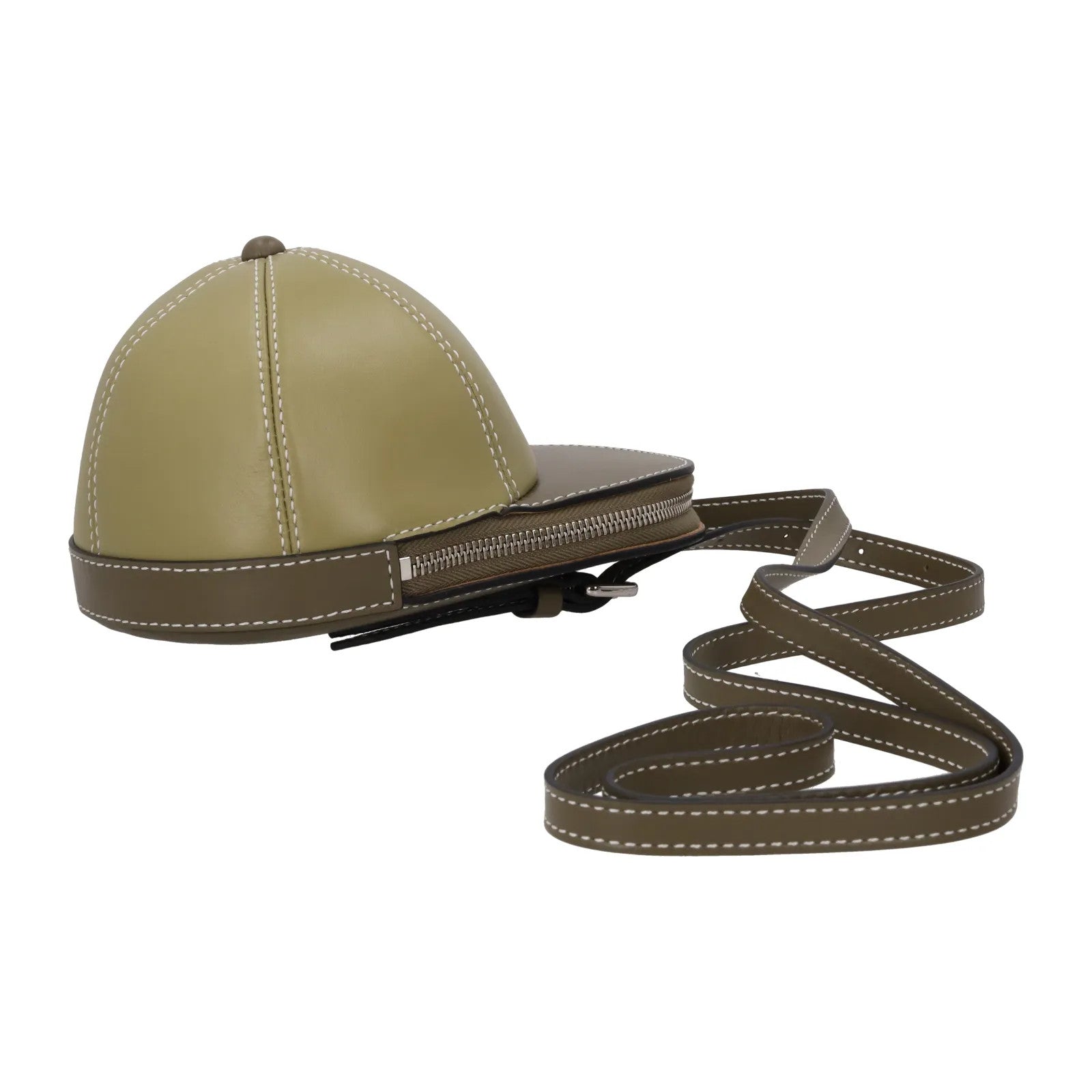 J.W. ANDERSON Womens Midi Cap Crossbody Bag Leather Olive Green Size M RRP 490 — View 2