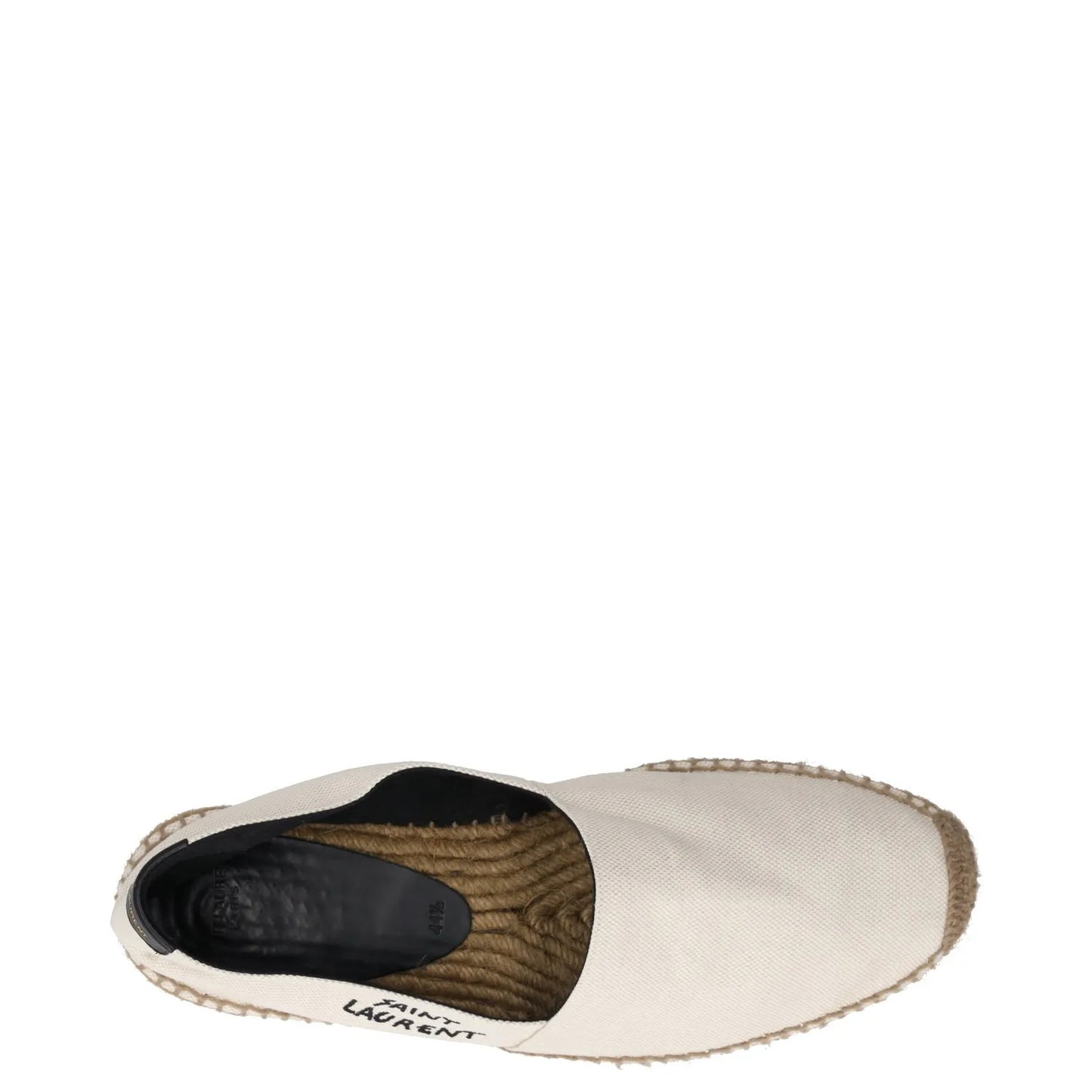 SAINT LAURENT Mens Flat Shoes Beige Cotton Casual Espadrille UK 10.5 RRP 460 — View 7