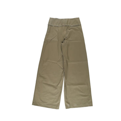 ALEXANDER MCQUEEN Womens Wide Leg Trousers Military Green Size 40 RRP 823.7 — View 11