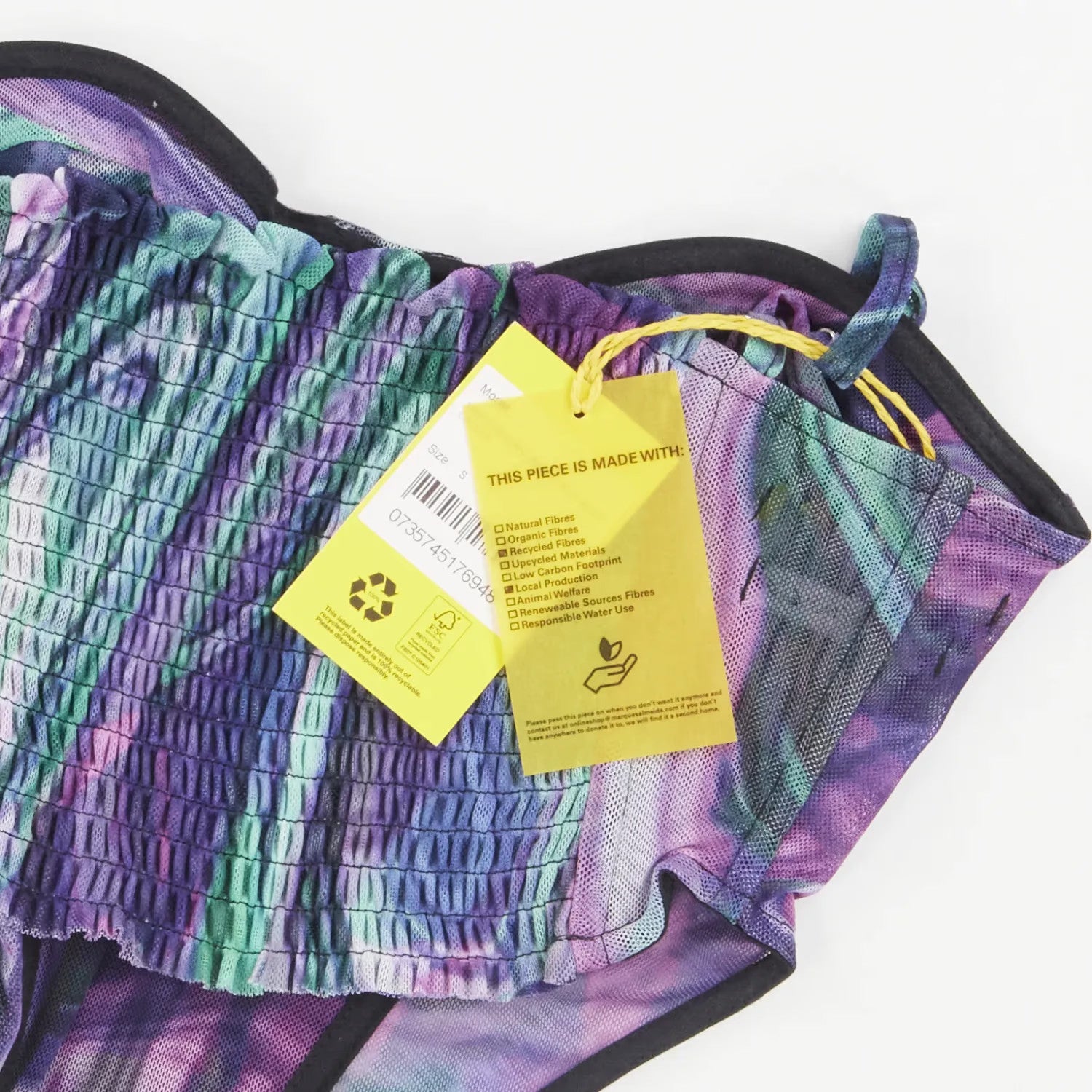 MARQUES ALMEDIA Womens Mesh Corset Top Multicoloured Spaghetti Strap UK S RRP265 — View 5