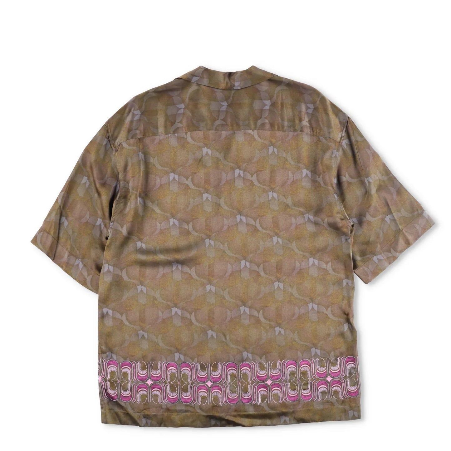 DRIES VAN NOTEN Mens Cassi Embroider Shirt Button-Up Green Short Sleeve M RRP753 — View 5