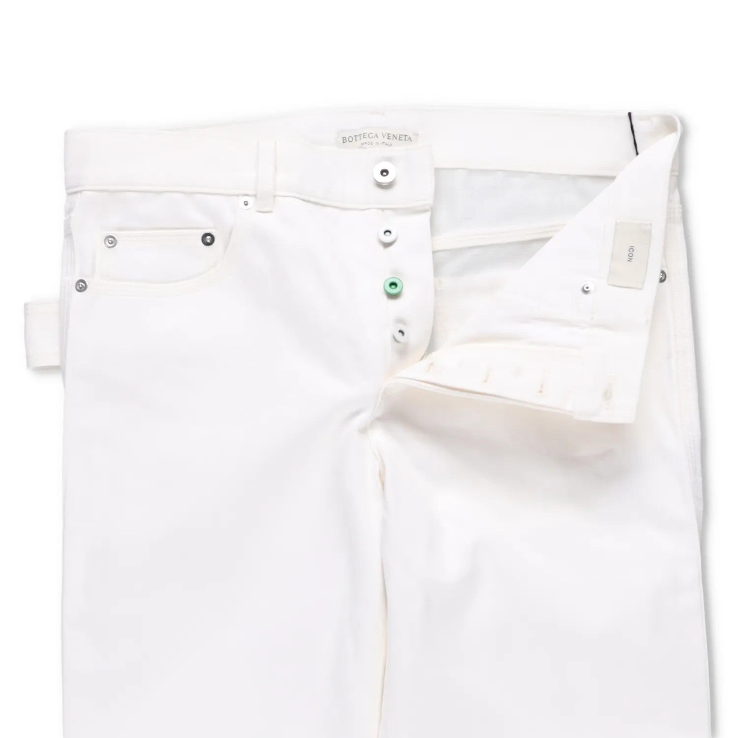 BOTTEGA VENETA Mens Denim Jeans Straight White 5 Pocket Size 40 RRP 650 — View 5