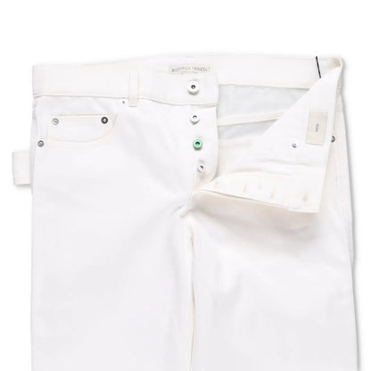 BOTTEGA VENETA Mens Denim Jeans Straight White 5 Pocket Size 40 RRP 650 — View 5
