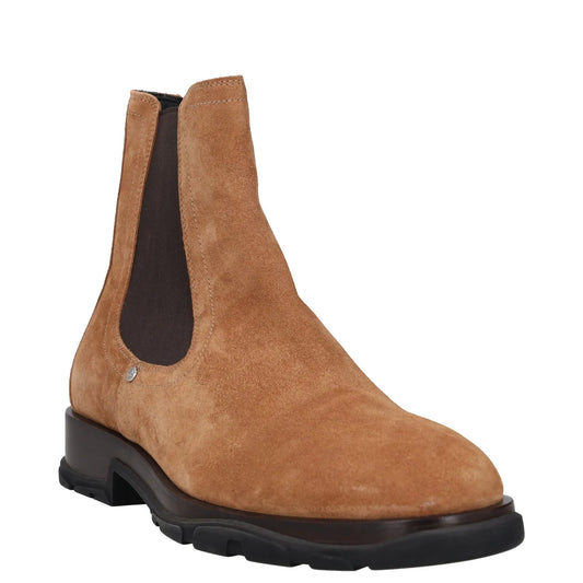 ALEXANDER MCQUEEN Mens Chelsea Boots Brown Leather Dark Brown Sole UK 9 RRP 750 — View 2