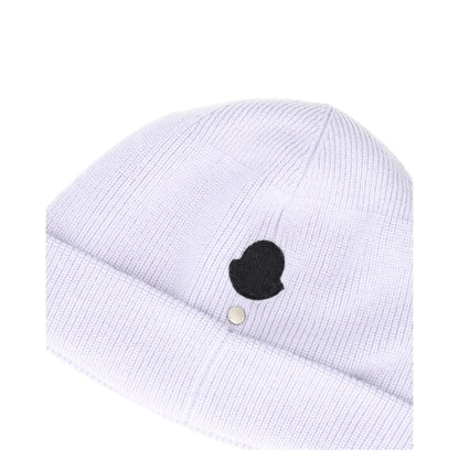 MONCLER GENIUS X Alyx Mens Hat Purple Beanie Purple Knit Logo One Size RRP 185 — View 2
