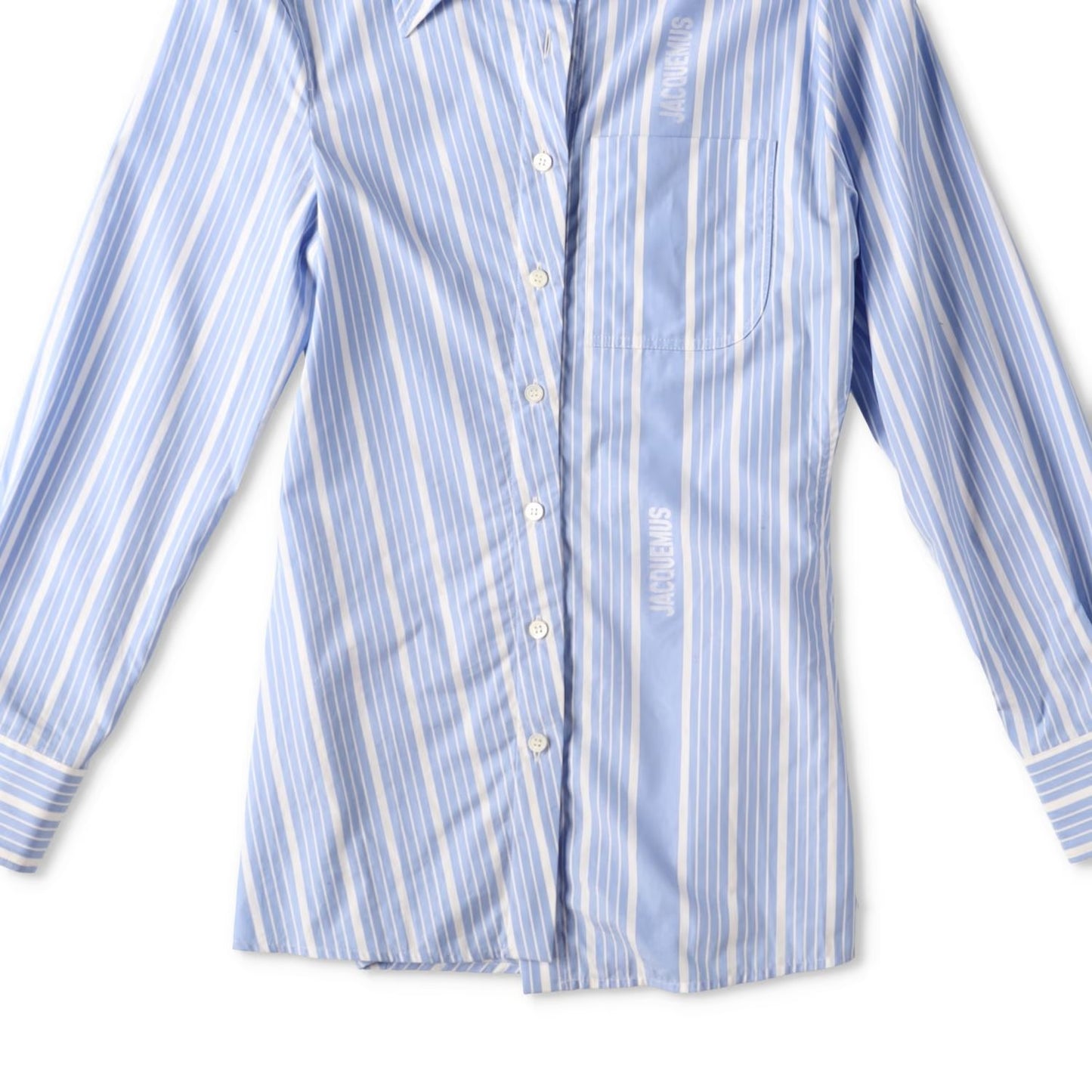 JACQUEMUS Womens La Chemise Pablo Long Sleeve Bown Stripe Shirt Black 36 RRP 591 — View 2