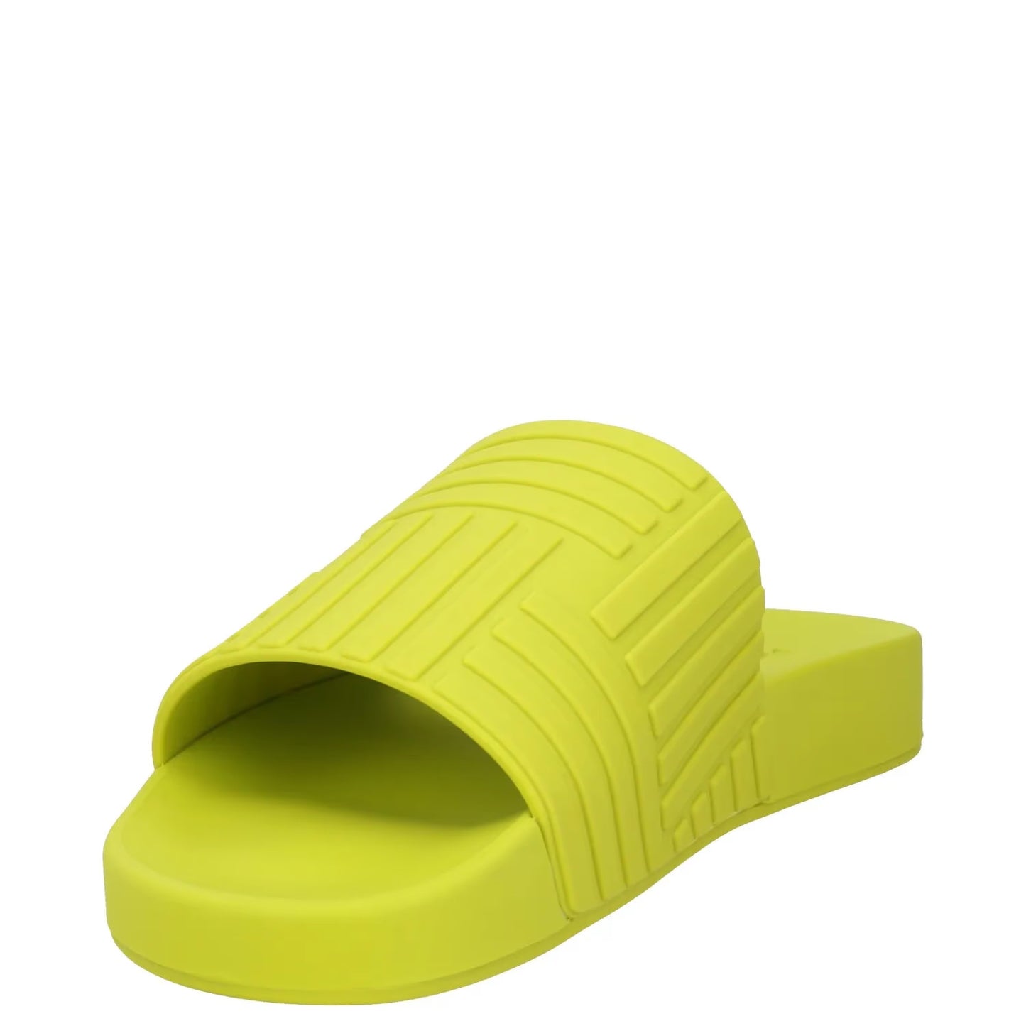 BOTTEGA VENETA Womens Slides Flat Rubber Geometric Print Green UK 4 RRP 300 — View 3