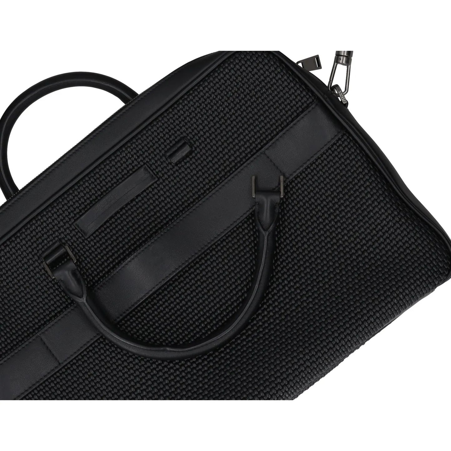 ERMENEGILDO ZEGNA Luxury Tailoring Edgy Laptop Bag Black Briefcase OS RRP 1000 — View 11