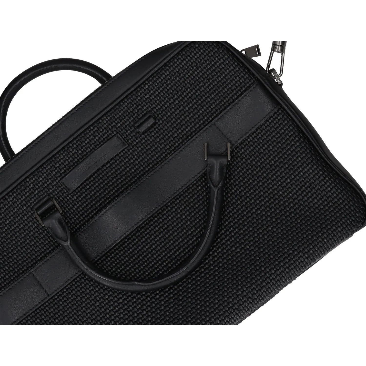 ERMENEGILDO ZEGNA Luxury Tailoring Edgy Laptop Bag Black Briefcase OS RRP 1000 — View 11