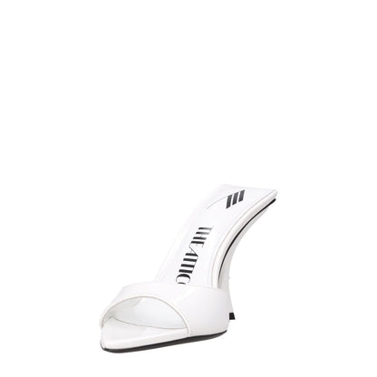 ATTICO Womens Ester Mule White Holographic Fabric Heel Spool Style EU35 RRP638.7 — View 3