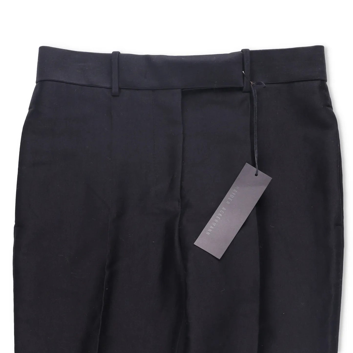 HAIDER ACKERMANN Mens Dress Pants Silk Cotton Blend Pleated Black Size 38 RRP600 — View 5