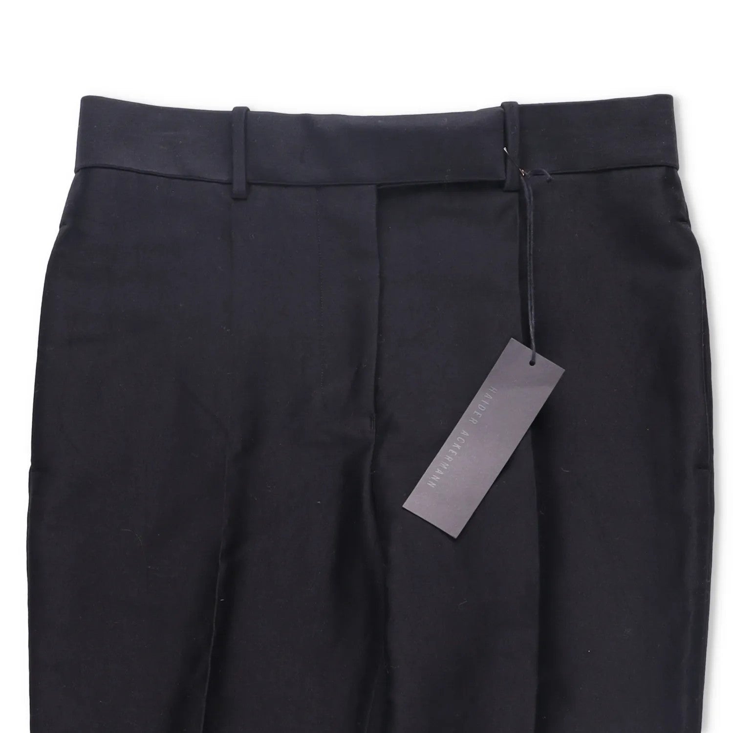 HAIDER ACKERMANN Mens Dress Pants Silk Cotton Blend Pleated Black Size 38 RRP600 — View 5