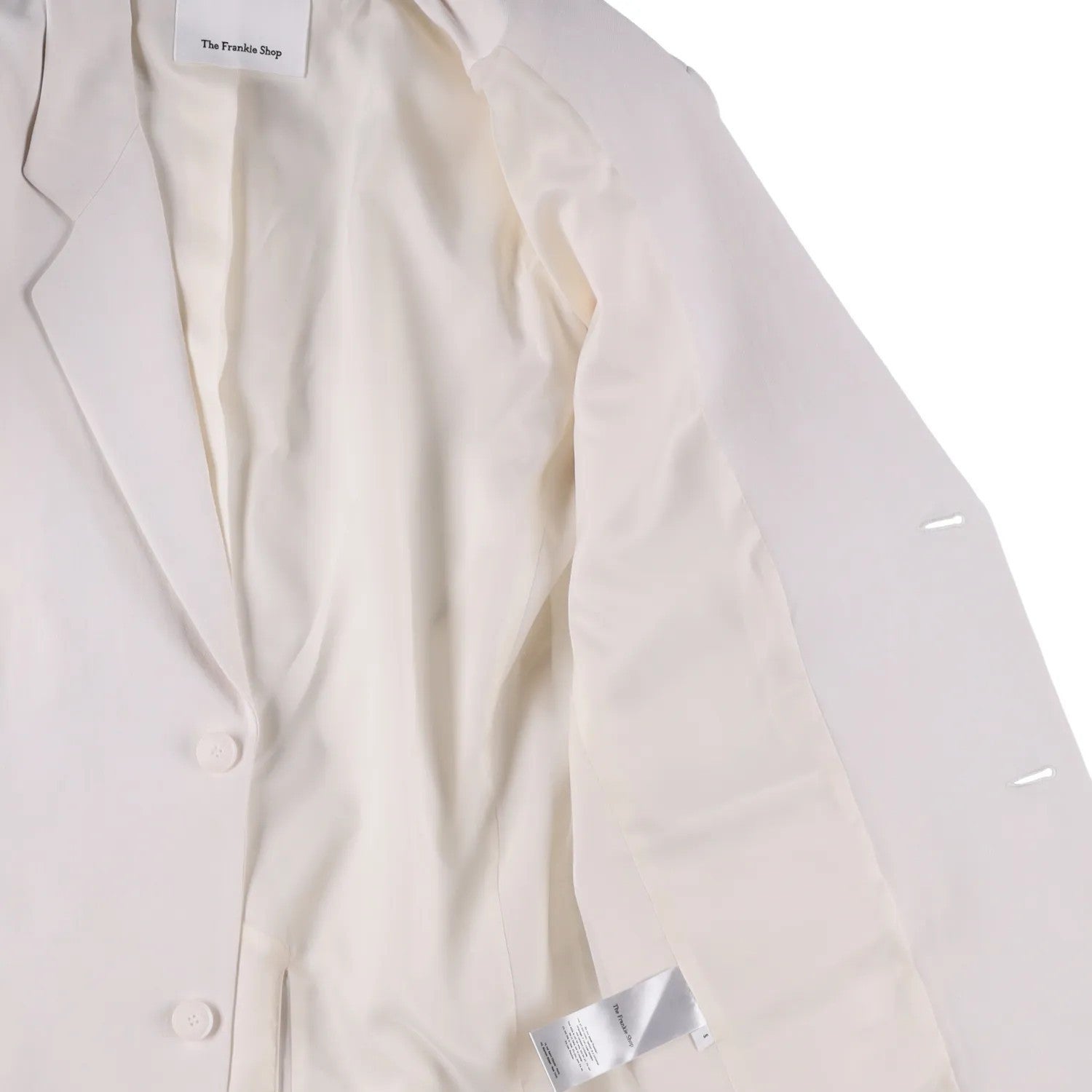 FRANKIE SHOP Womens Aiden Single Breasted Blazer Linen White Size S RRP 350 — View 9