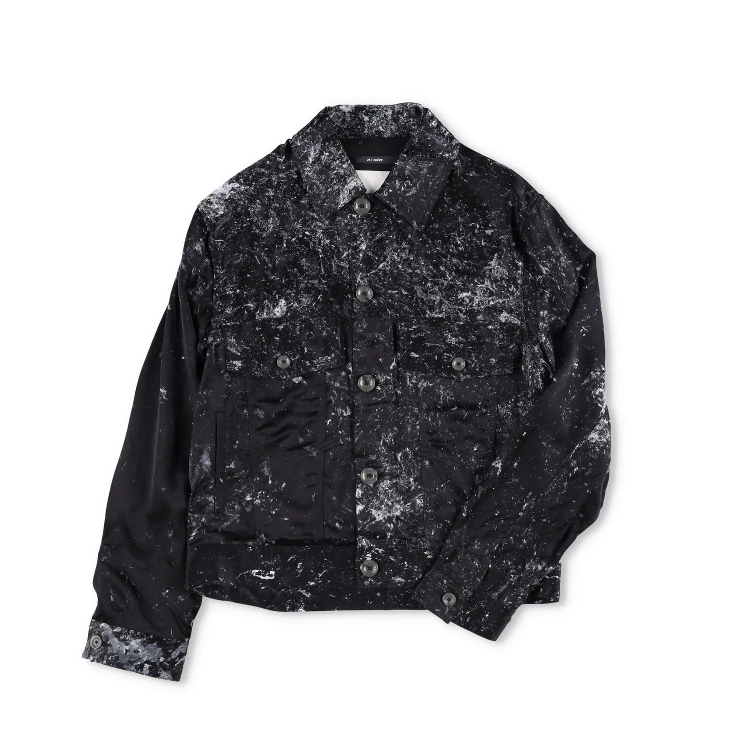 SONG FOR THE MUTE Mens Jacket Black Viscose Collared Buttoned Size 46 RRP 1045 — View 2