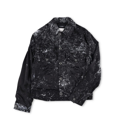 SONG FOR THE MUTE Mens Jacket Black Viscose Collared Buttoned Size 46 RRP 1045 — View 2