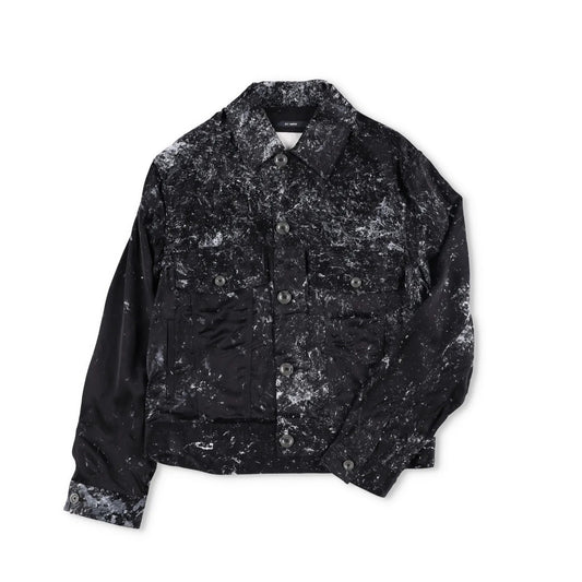 SONG FOR THE MUTE Mens Jacket Black Viscose Collared Buttoned Size 46 RRP 1045 — View 2