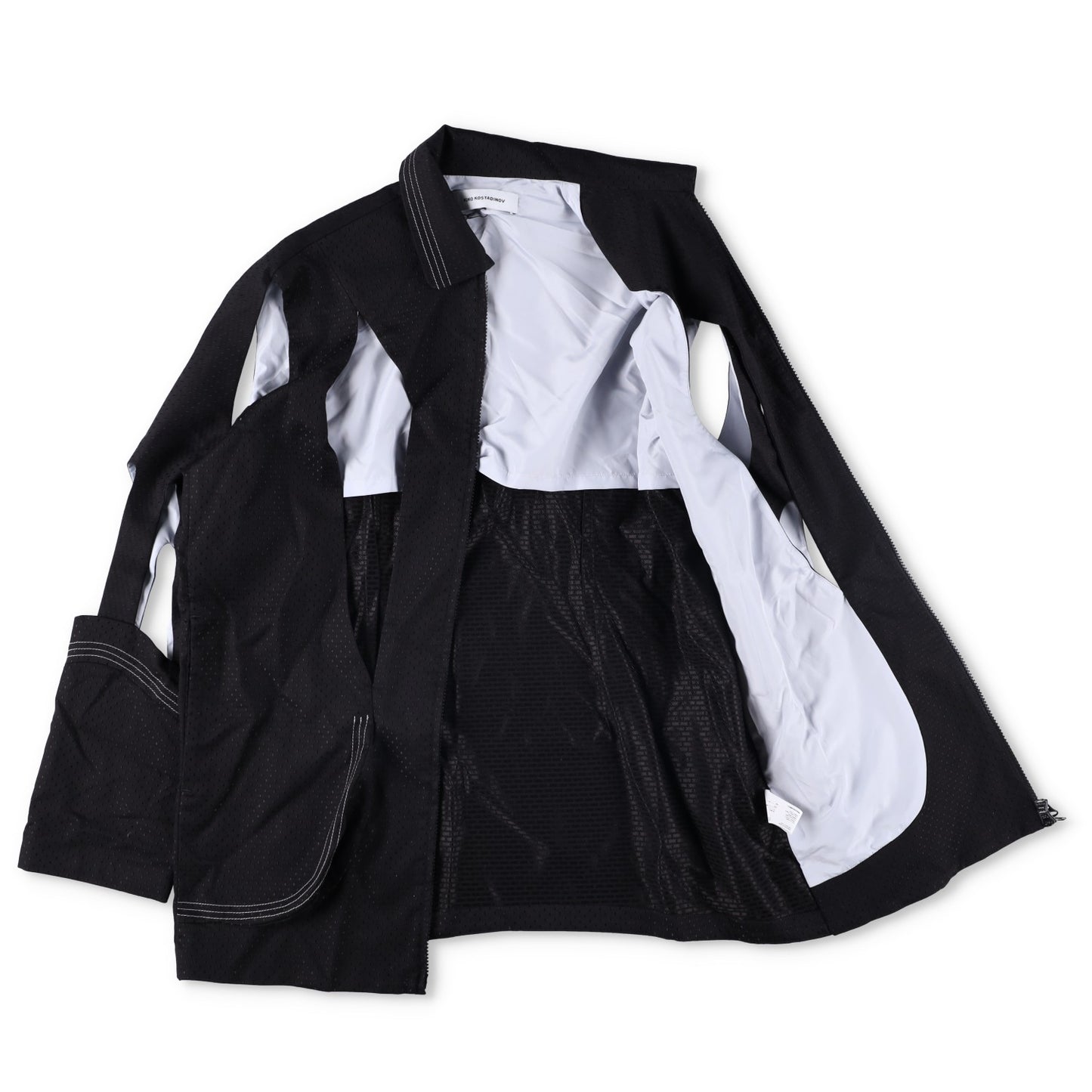 KIKO KOSTADINOV Black Hydra Shell Jacket Mens Size 50 Cotton Viscose RRP900 — View 7