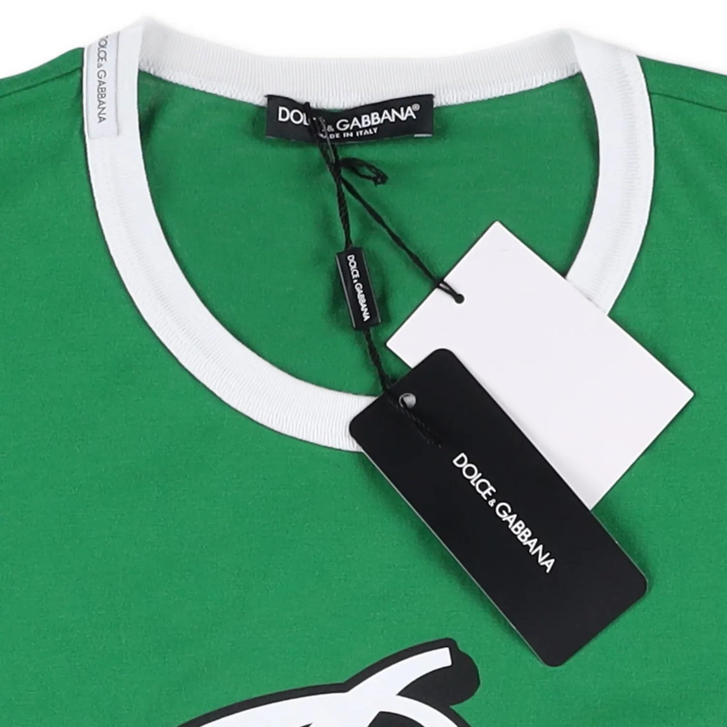 DOLCE & GABBANA Mens T-Shirt Cotton Green Crew Neck Short Sleeve Size 42 RRP 225 — View 6