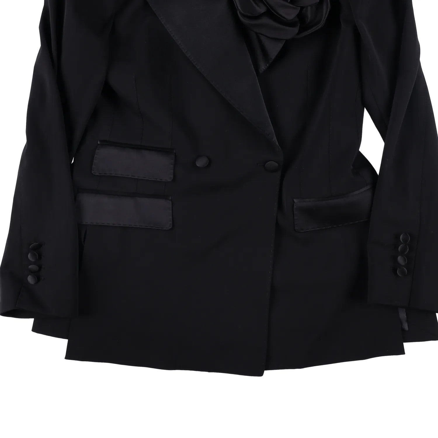 DOLCE & GABBANA Womens Jacket Blazer V-Neck Long Sleeve Black Size 40 RRP 3600 — View 7