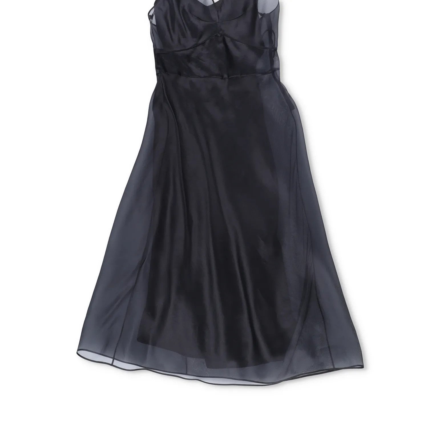 PRADA Womens Midi Dress Halter Neck Tie Sleeveless Re Edition Black 40 RRP 3060 — View 3