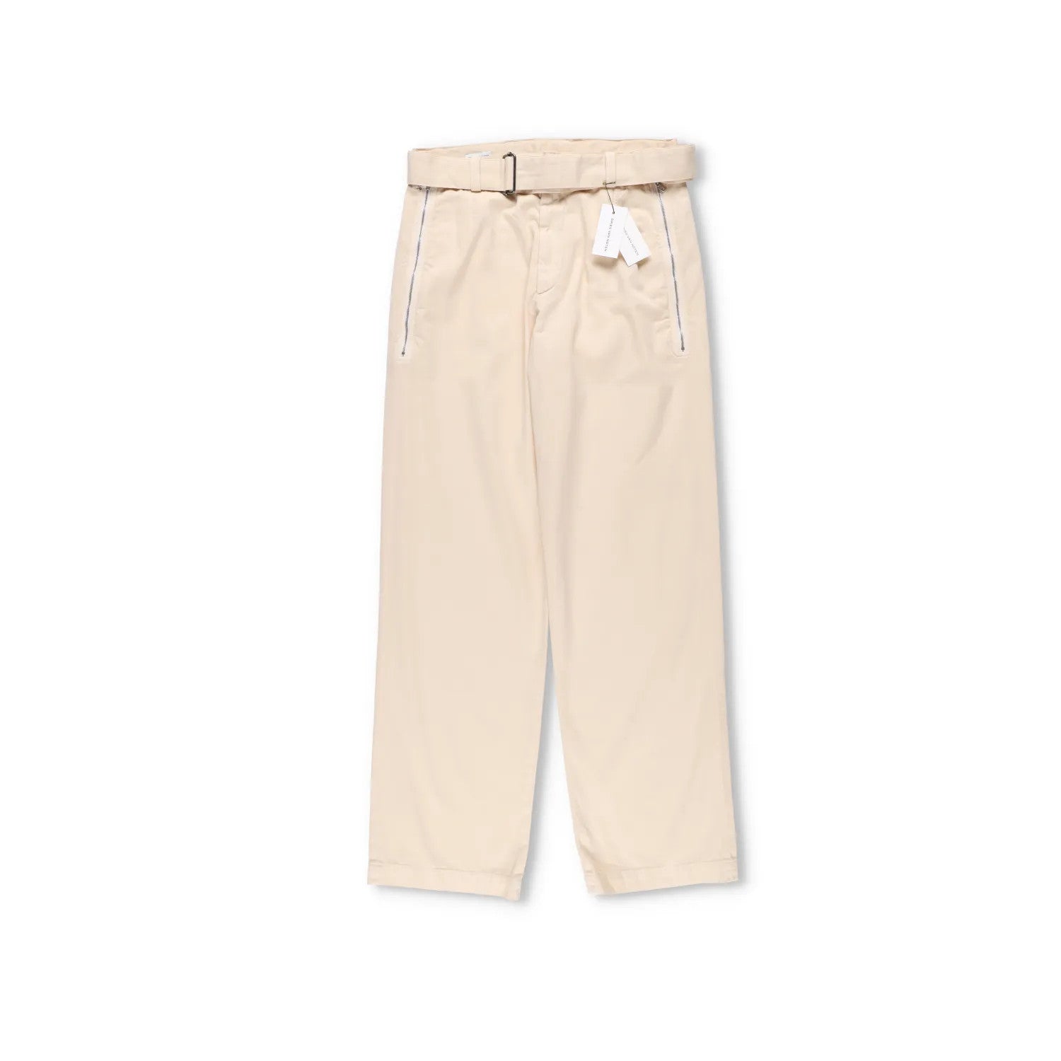 DRIES VAN NOTEN Mens Trousers Cotton Beige Pleated Buckle Size 48 RRP 450 — View 5