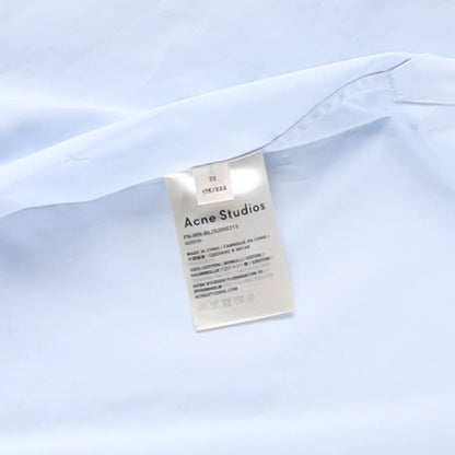 ACNE STUDIOS Womens Shirt Button-Up Collared Long Sleeve Blue Cotton 38 RRP 325 — View 9