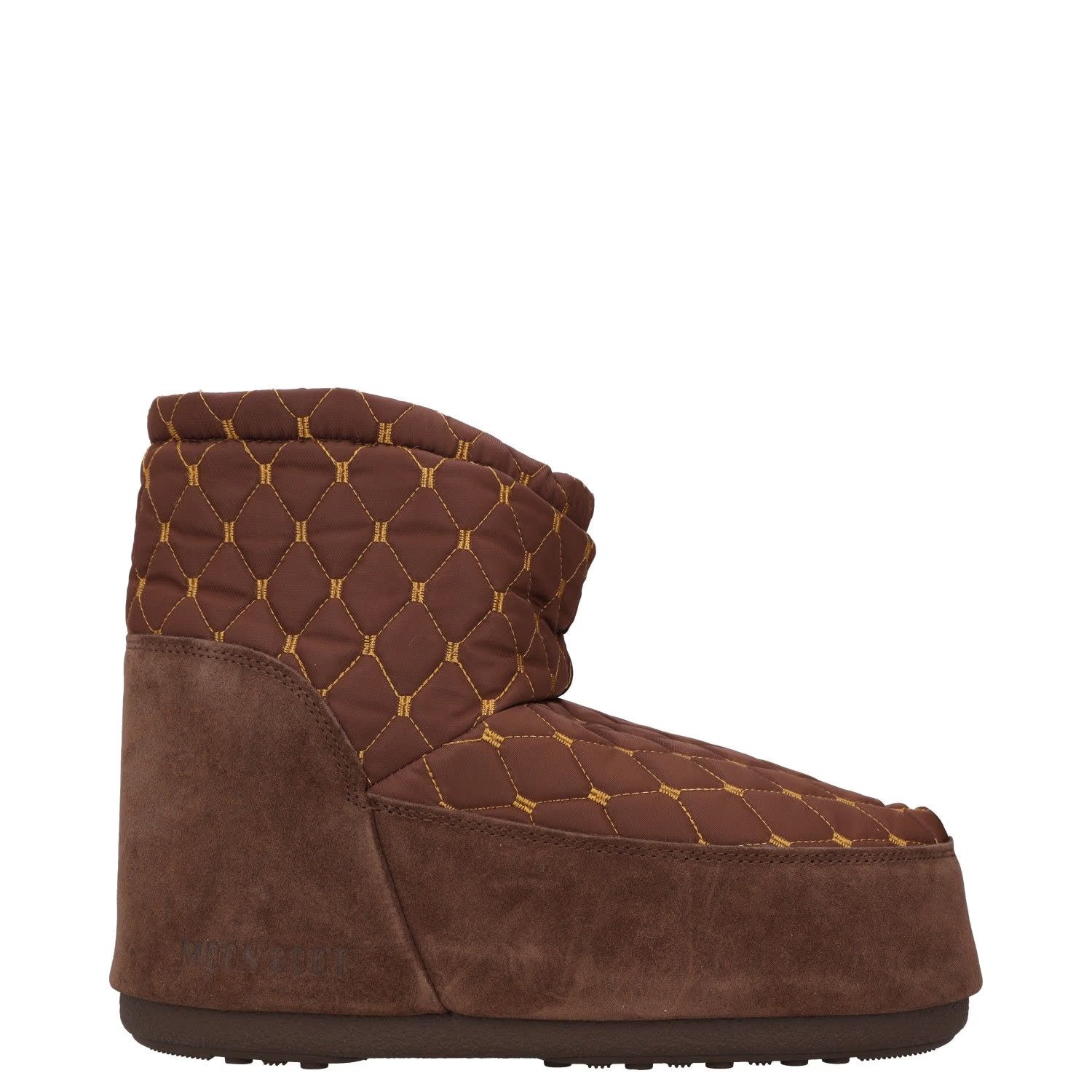 MOON BOOT Womens Icon Low Nolace Quilted Snow Boot Brown UK10.5-12 RRP 225