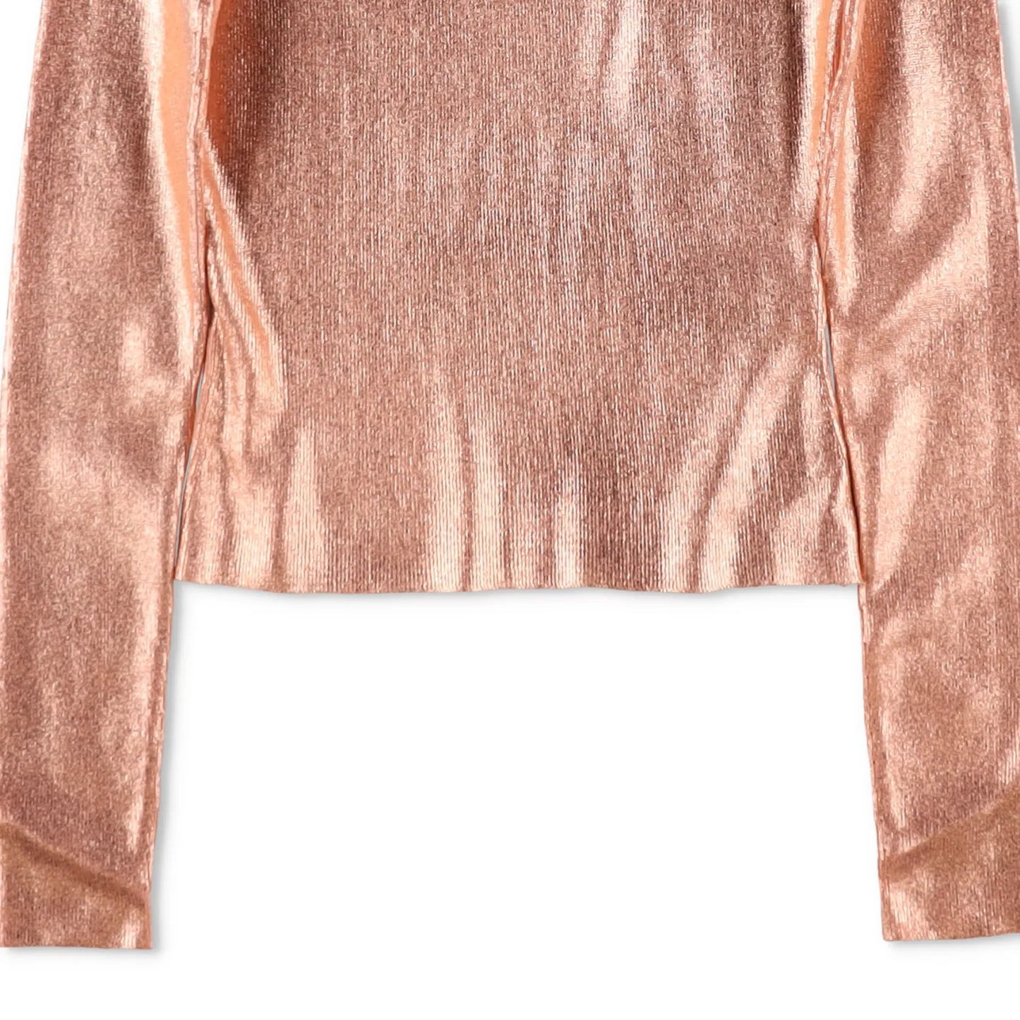 DIESEL Womens Knitwear Top Shades Of Metallic Foil Oval T-Shirt Orange S RRP 225 — View 3