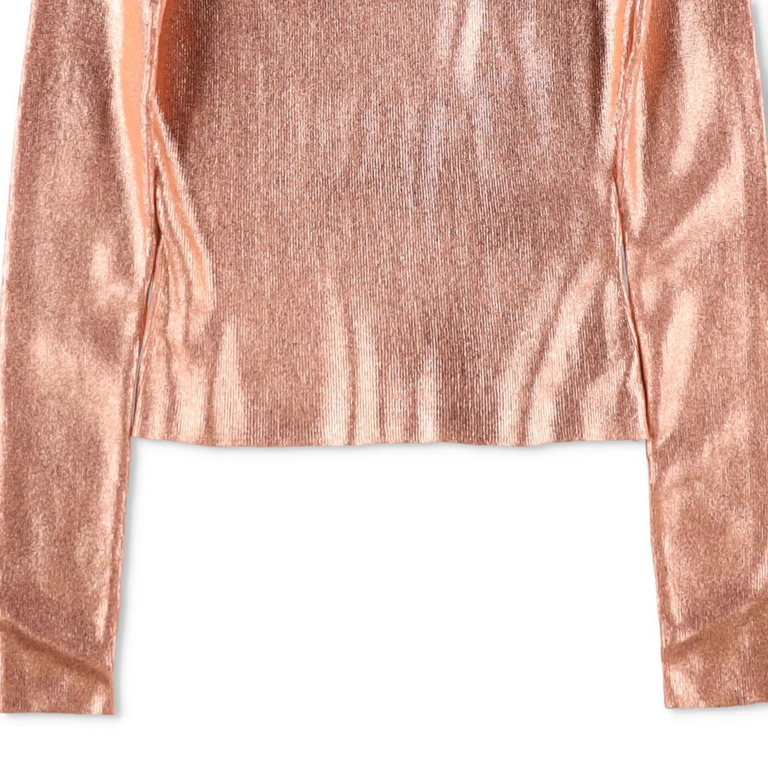 DIESEL Womens Knitwear Top Shades Of Metallic Foil Oval T-Shirt Orange S RRP 225 — View 3