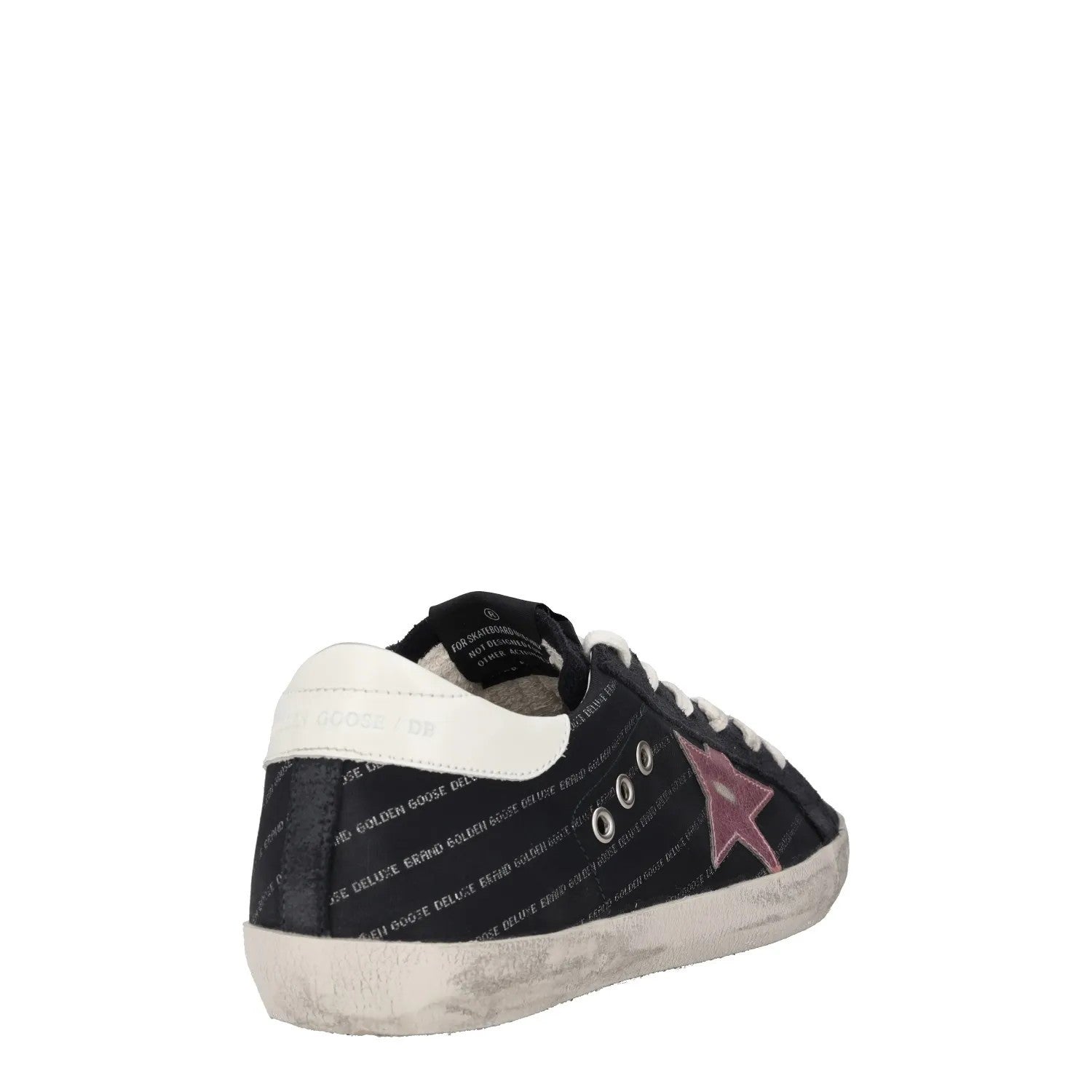 GOLDEN GOOSE Womens Trainers Black White Punk Leather Low Top Lace Up UK7 RRP485 — View 6