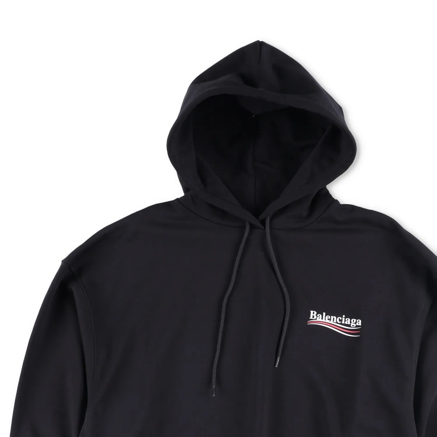 BALENCIAGA Unisex Adults Hoodie Cotton Black Kangaroo Pocket Logo XS RRP 690 — View 2