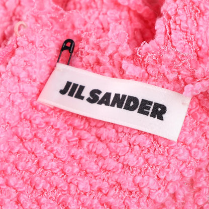 JIL SANDER Womens Midi Dress Sleeveless Flared Hem Frayed Edges Pink 38 RRP 2080 — View 9