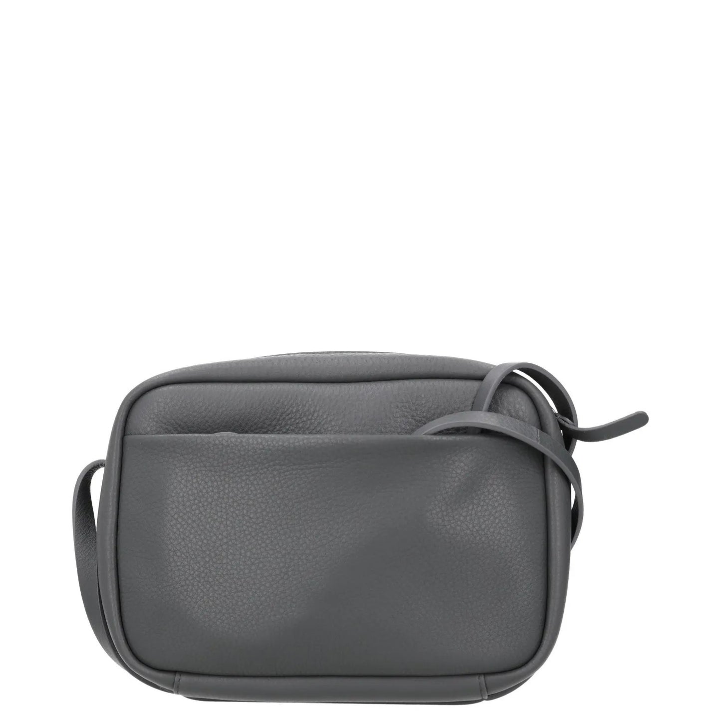 BALENCIAGA Womens Crossbody Bag Grey Leather Handbag Logo Size Small RRP 950 — View 3